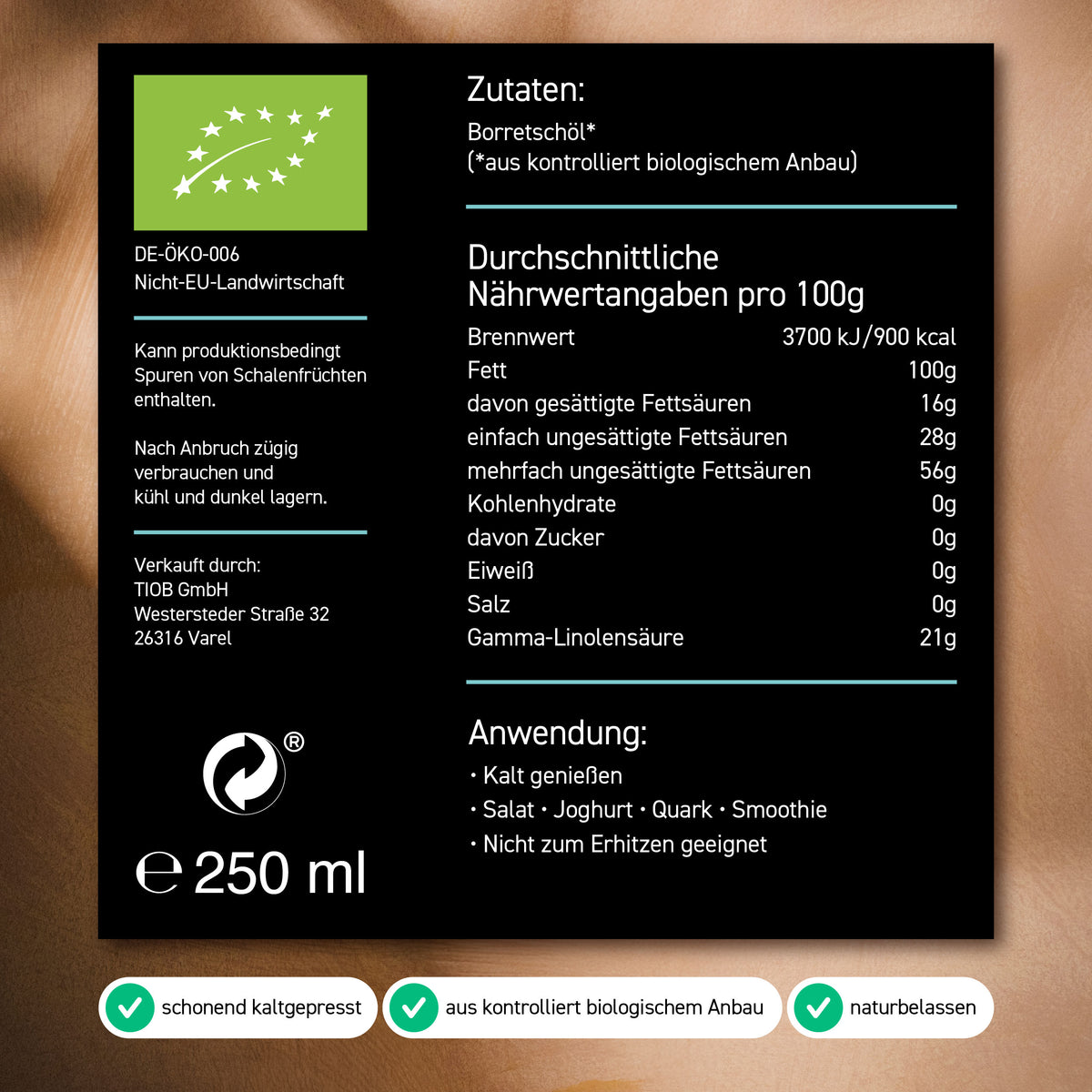 Bio Borretschöl kaltgepresst