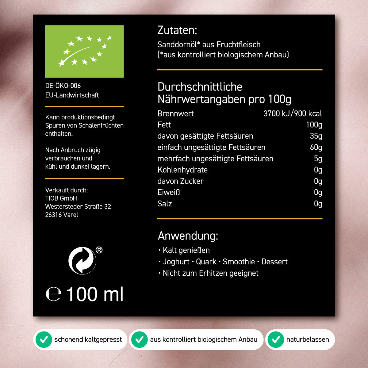 Bio Sanddornöl kaltgepresst