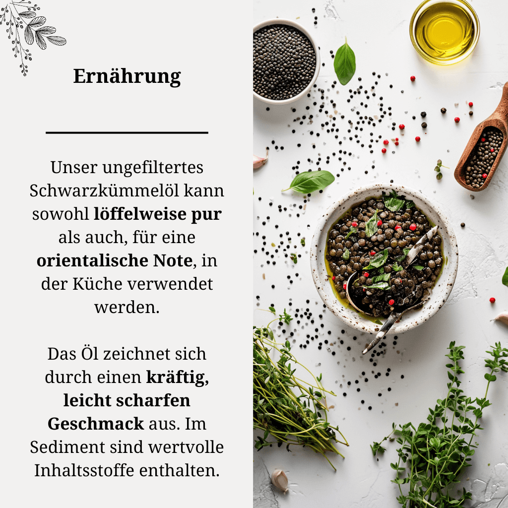 Ernährung Schwarzkümmelöl