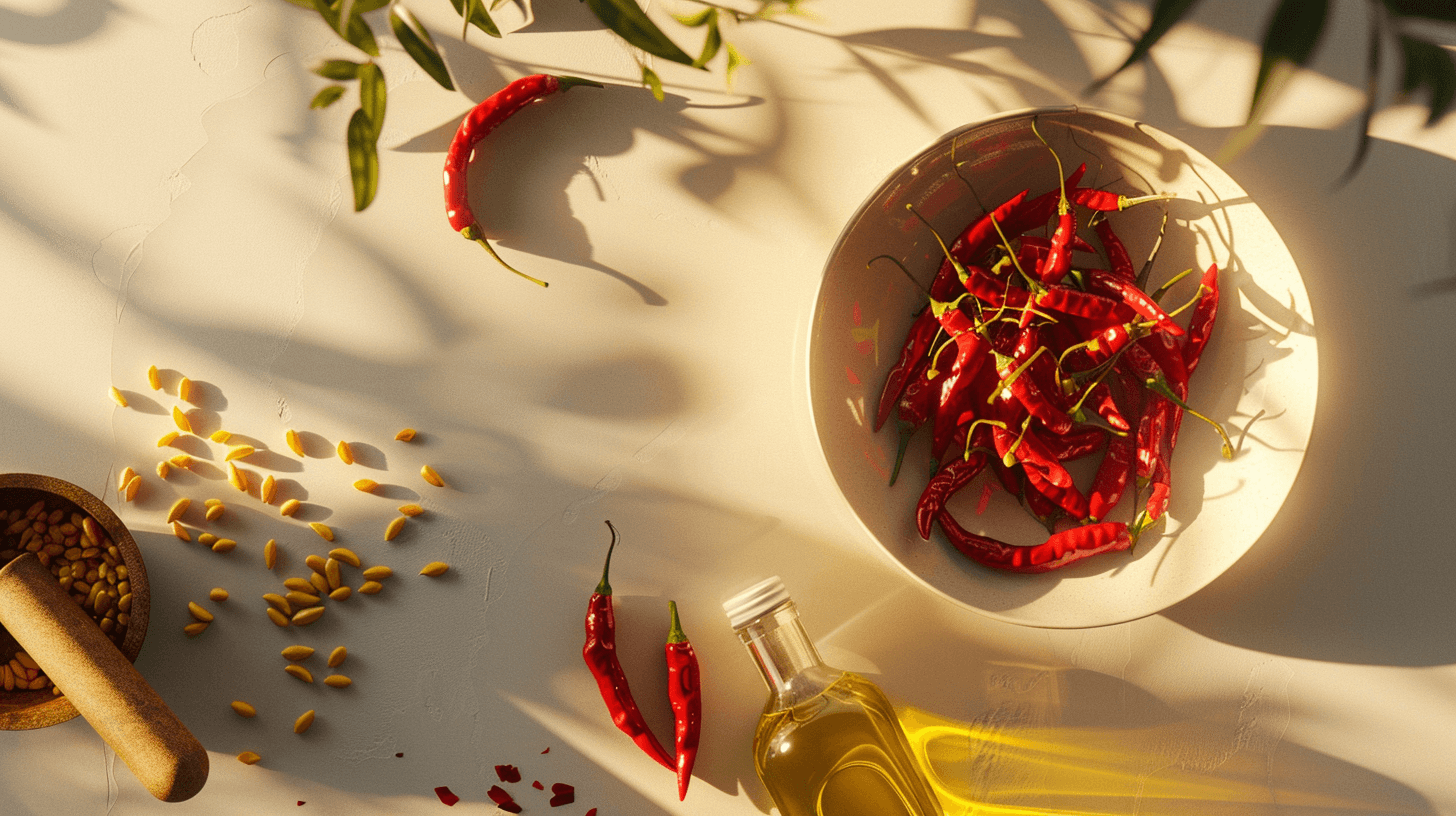 Chilischoten in einer Schale
